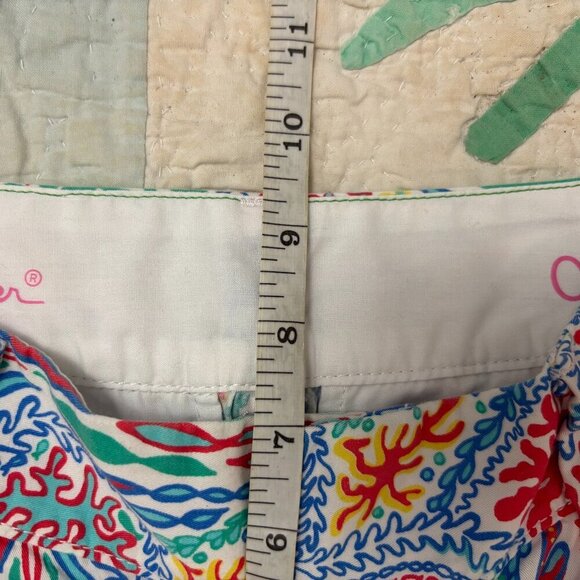 Lilly Pulitzer Womens Multicolor Coral Print Mid Rise The Chipper Shorts Size 0 - Picture 8 of 9